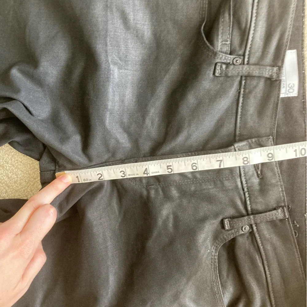 Gap 1969 Black Shine Skinny Legging Jeans Size 30 Stretch Pants Bottoms EUC